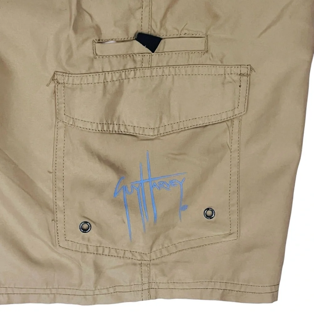 Guy Harvey By AFTCO Graphic Martín Dive Fisherman’s Men’s Bord Shorts Cargo 38x9